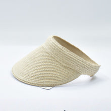 Load image into Gallery viewer, THSH1021: Sand: Wide Brim Sun Visor Hat with Elastic Band