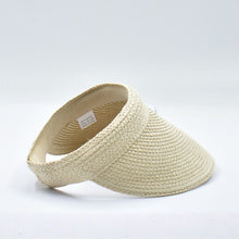 Load image into Gallery viewer, THSH1021: Sand: Wide Brim Sun Visor Hat with Elastic Band