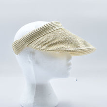 Load image into Gallery viewer, THSH1021: Sand: Wide Brim Sun Visor Hat with Elastic Band