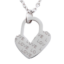 Load image into Gallery viewer, THSJ1087 Pad Lock Heart - Love: Silver
