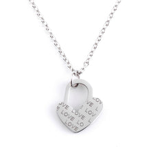 Load image into Gallery viewer, THSJ1087 Pad Lock Heart - Love: Silver
