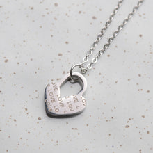 Load image into Gallery viewer, THSJ1087 Pad Lock Heart - Love: Silver