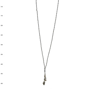 Waxed Cord Necklace: Seashell | Aqua