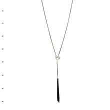 Load image into Gallery viewer, THSJ1155: Black: Bella Pendant: Chain Necklace