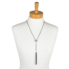 Load image into Gallery viewer, THSJ1155: Black: Bella Pendant: Chain Necklace