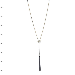 Bella Pendant Chain Necklace | Grey