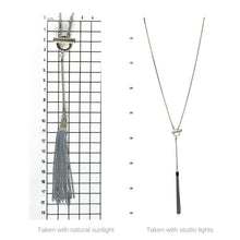 Load image into Gallery viewer, Bella Pendant Chain Necklace | Grey
