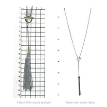Load image into Gallery viewer, THSJ1156: Grey: Bella Pendant: Chain Necklace