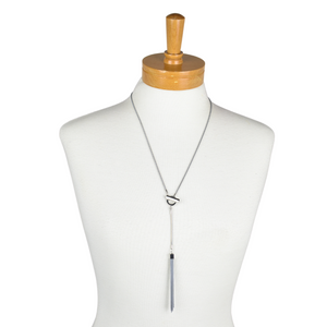 Bella Pendant Chain Necklace | Grey