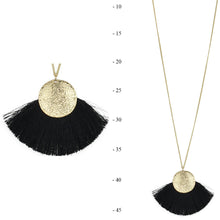 Load image into Gallery viewer, Fan Tassels Necklace | Black
