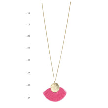 Load image into Gallery viewer, Fan Tassels Necklace | Rose
