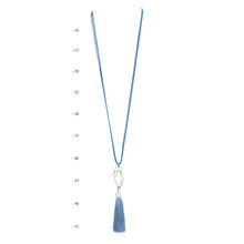Load image into Gallery viewer, THSJ1193:French Blue: Oval Frame Pendant Necklace