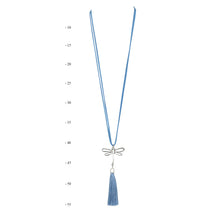 Load image into Gallery viewer, THSJ1198: French Blue: Dragonfly Pendant Necklace