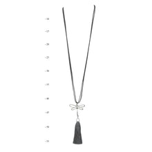 Load image into Gallery viewer, THSJ1199: Grey: Dragonfly Pendant Necklace
