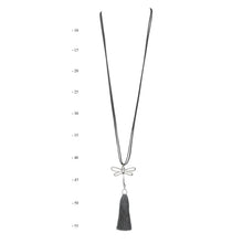 Load image into Gallery viewer, THSJ1199: Grey: Dragonfly Pendant Necklace