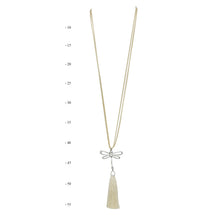 Load image into Gallery viewer, THSJ1200: Cream: Dragonfly Pendant Necklace