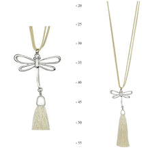 Load image into Gallery viewer, THSJ1200: Cream: Dragonfly Pendant Necklace