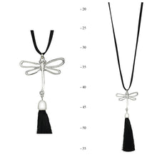 Load image into Gallery viewer, Dragonfly Pendant Necklace | Black
