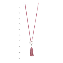 Load image into Gallery viewer, THSJ1202: Dusty Pink: Solid Heart Pendant Necklace