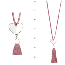 Load image into Gallery viewer, THSJ1202: Dusty Pink: Solid Heart Pendant Necklace
