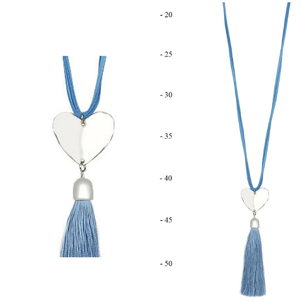 Solidx Heart Pendant Necklace | French Blue