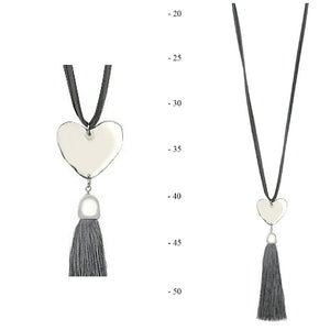 Solidx Heart Pendant Necklace | Grey