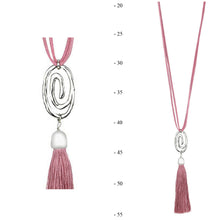 Load image into Gallery viewer, THSJ1207: Dusty Pink:The Circle of Life Pendant Necklace
