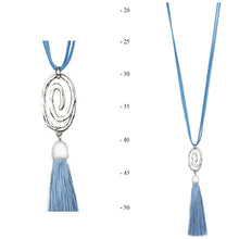 Load image into Gallery viewer, THSJ1208: French Blue:The Circle of Life Pendant Necklace