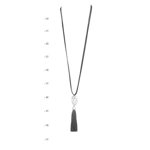The Circle of Life Pendant Necklacex | Grey