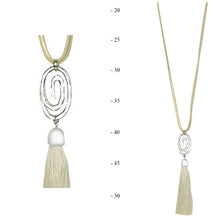 Load image into Gallery viewer, THSJ1210: Cream:The Circle of Life Pendant Necklace