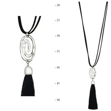 Load image into Gallery viewer, THSJ1211: Black:The Circle of Life Pendant Necklace