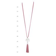 Load image into Gallery viewer, THSJ1212: Dusty Pink:Tree of Life Pendant Necklace