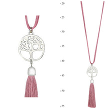 Load image into Gallery viewer, Tree of Life Pendant Necklace | Dusty Pink
