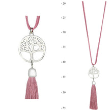 Load image into Gallery viewer, THSJ1212X:Dusty Pink:Tree of Life Pendant Necklace