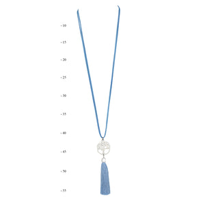 Treex of Life Pendant Necklace | French Blue