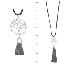 Load image into Gallery viewer, Tree of Life Pendant Necklace | Grey
