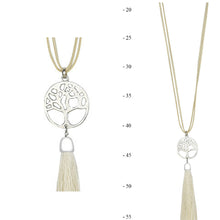 Load image into Gallery viewer, Tree of Life Pendant Necklace | Cream
