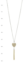 Load image into Gallery viewer, Lava Rock Heart Pendant Necklace | Cream
