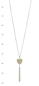 Lava Rock Heart Pendant Necklace | Cream