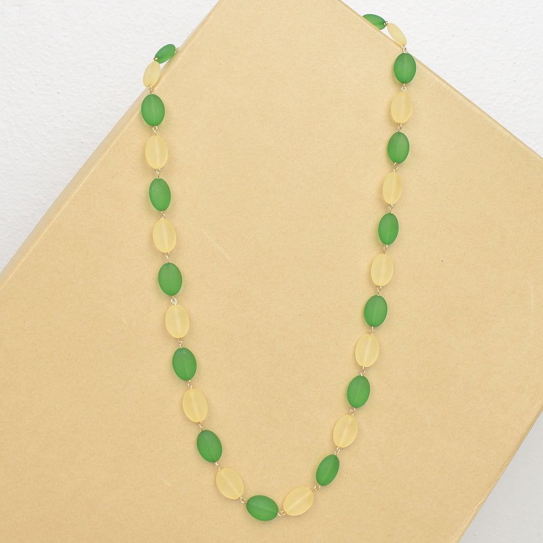 Colour Bead Necklace |  Jade