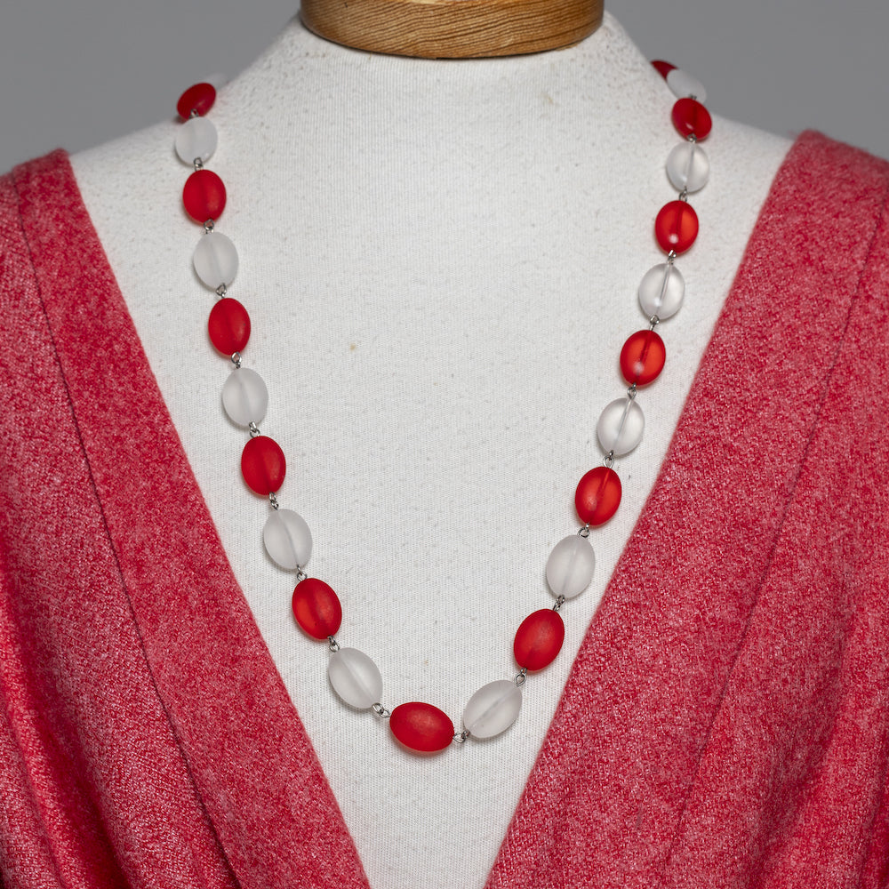 Colour Bead Necklace | Ruby