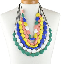 Load image into Gallery viewer, THSJ1259: Yellow: Teardrop Resin Necklace