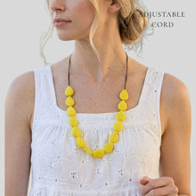 Load image into Gallery viewer, THSJ1259: Yellow: Teardrop Resin Necklace