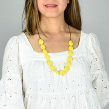 Load image into Gallery viewer, THSJ1259: Yellow: Teardrop Resin Necklace