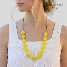 Load image into Gallery viewer, THSJ1259: Yellow: Teardrop Resin Necklace