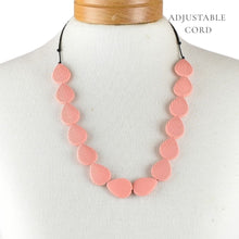 Load image into Gallery viewer, THSJ1260: Dusty Rose: Teardrop Resin Necklace
