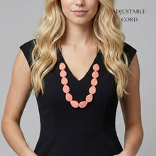 Load image into Gallery viewer, THSJ1260: Dusty Rose: Teardrop Resin Necklace
