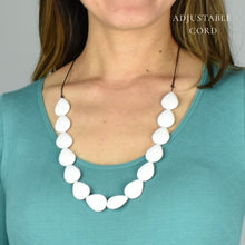 Load image into Gallery viewer, THSJ1261: White: Teardrop Resin Necklace
