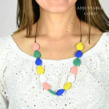 Load image into Gallery viewer, THSJ1263: Multicolour: Teardrop Resin Necklace