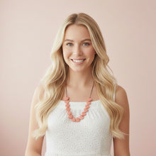 Load image into Gallery viewer, THSJ1264: Dusty Rose: Heart Resin Necklace